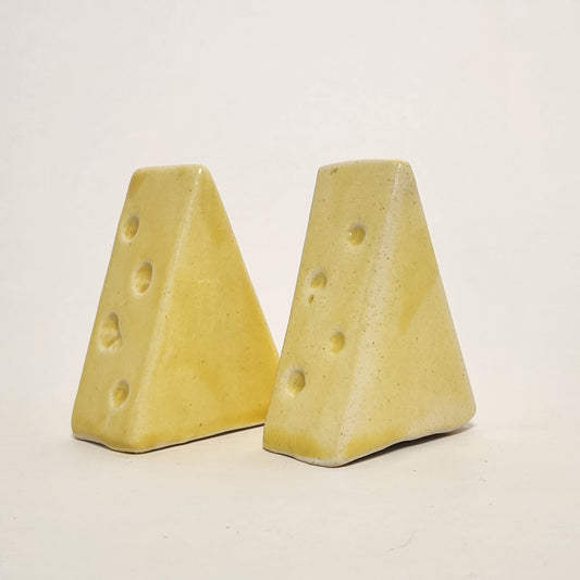 Ceramic Cheese Salt and Pepper Shaker Set