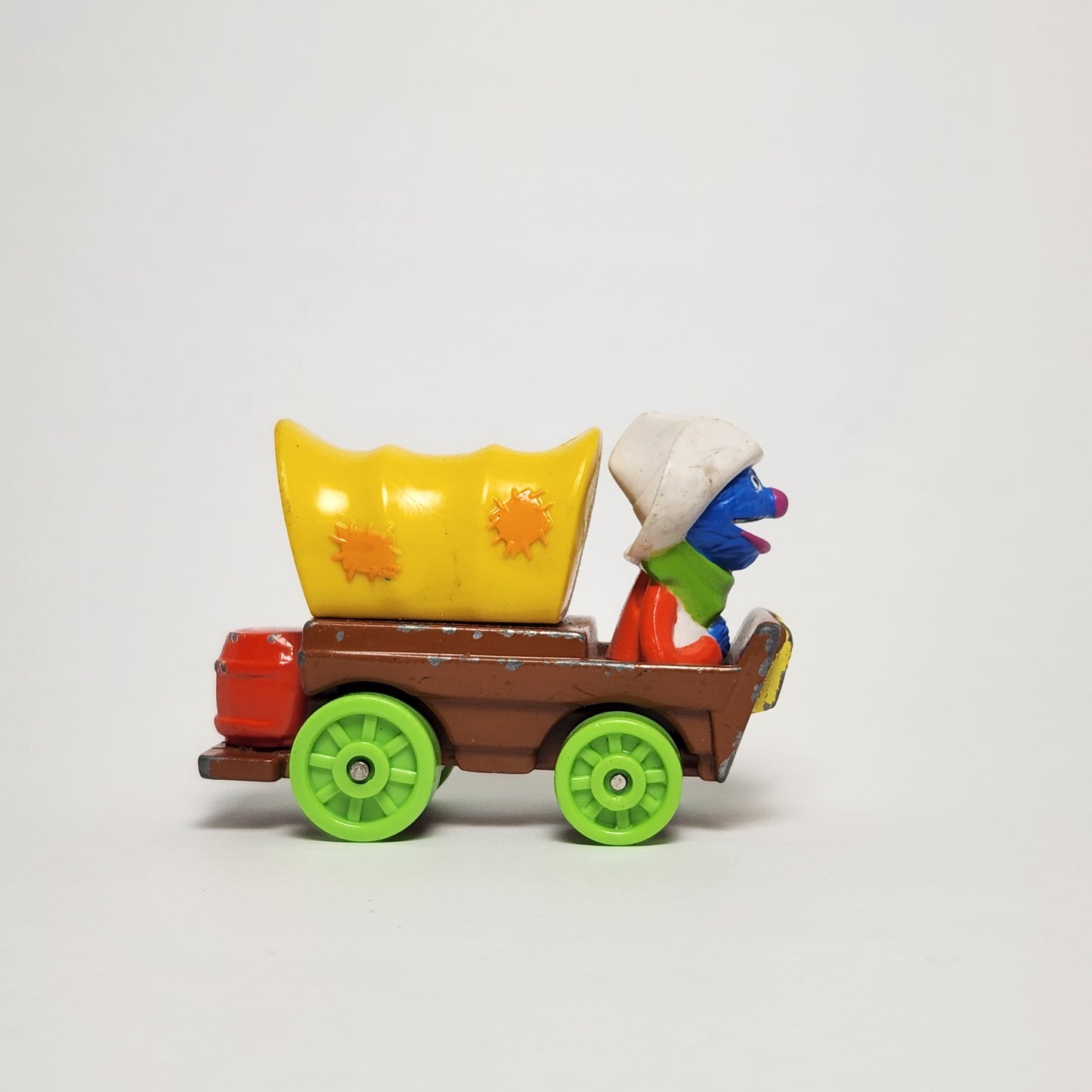 Playskool - Sesame Street Die Cast Car Grover Western Wagon 1987