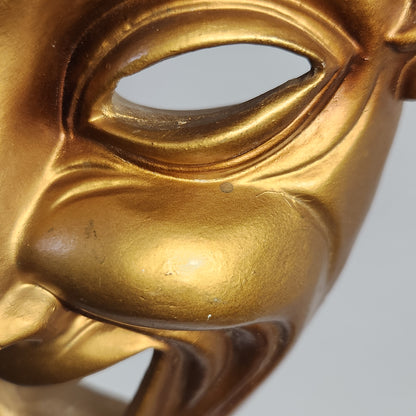 Ucagco - Comedy and Tragedy Gold Theater Masks Set of 2