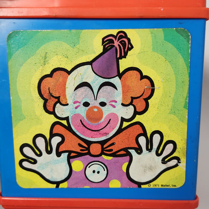 Mattel - Wind-Up Jack in the Music Box Toy 1976