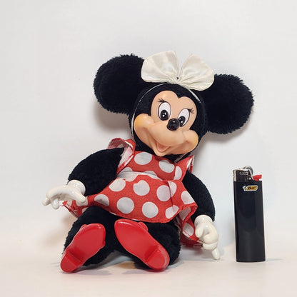 Walt Disney Productions - Applause - Minnie Mouse Plush Doll with Polka Dot Dress 1981