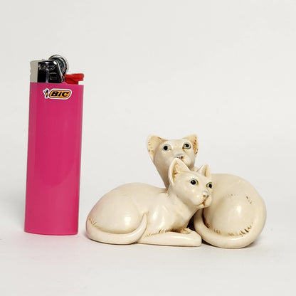 Harmony Kingdom - Adam Binder - Marie and Pierre Cat Figurines 2001