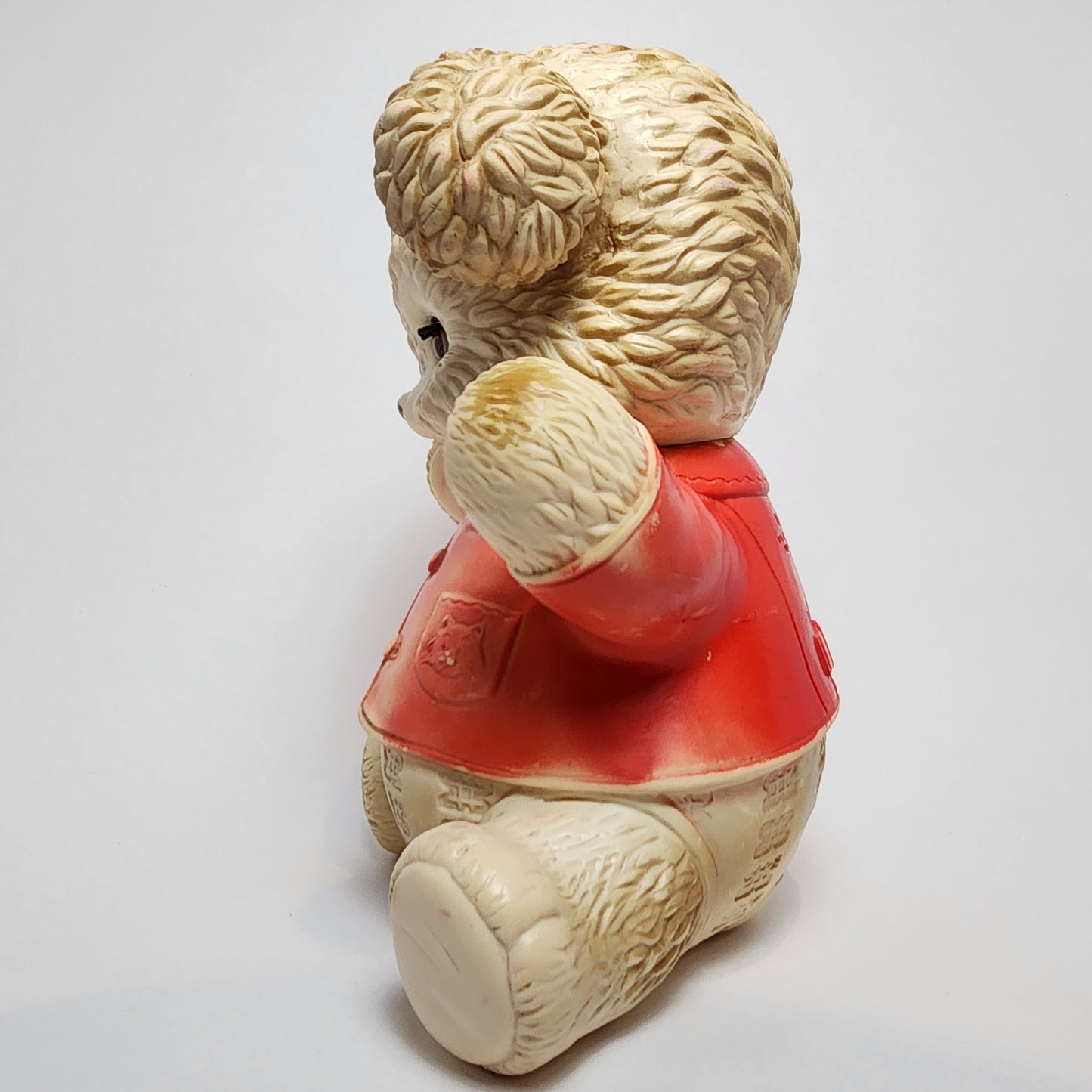 Arrow Rubber and Plastics Corporation - Edward Mobley - Red Bear Rubber Squeak Toy 1962