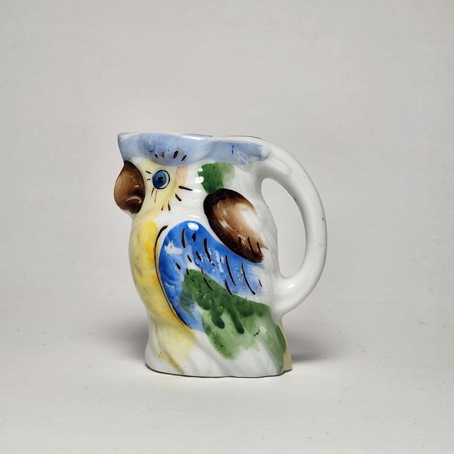 Ceramic Parrot Creamer Pitcher 1950s