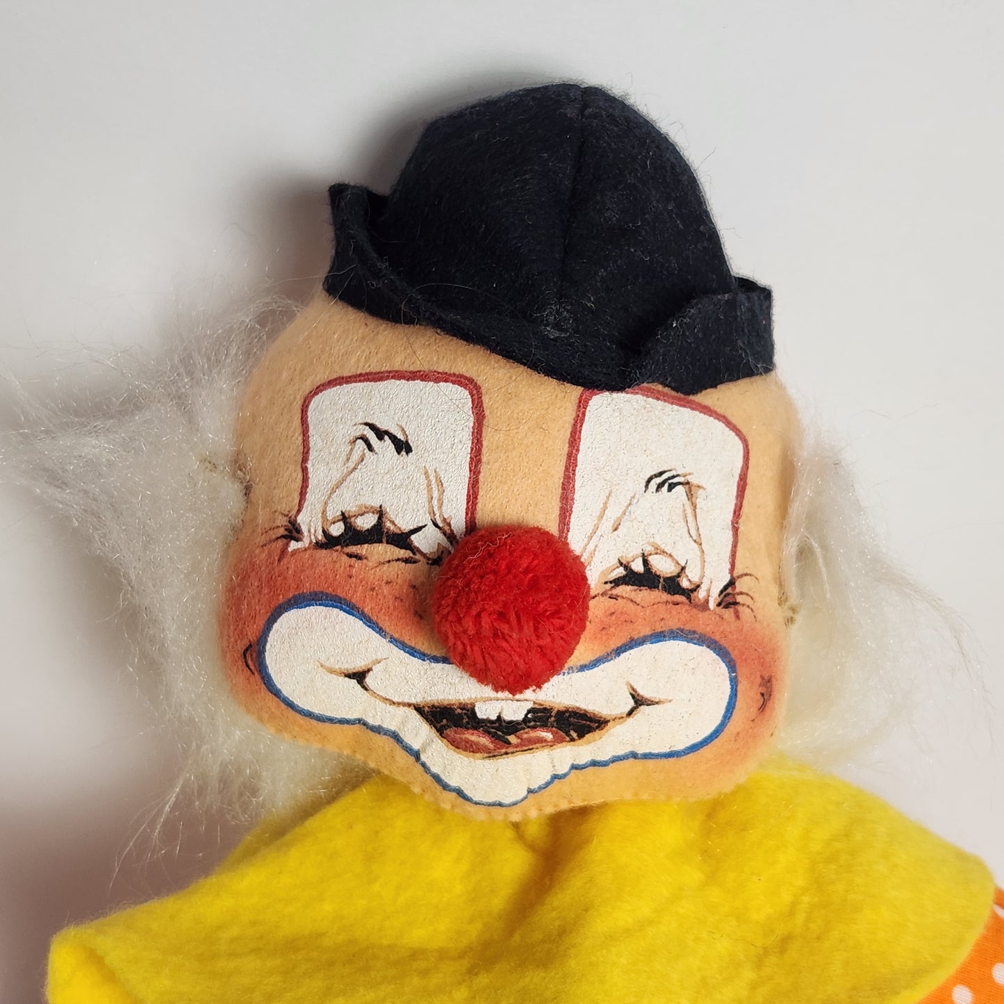 Annalee Mobilitee Orange Polkadot Clown Doll 1971