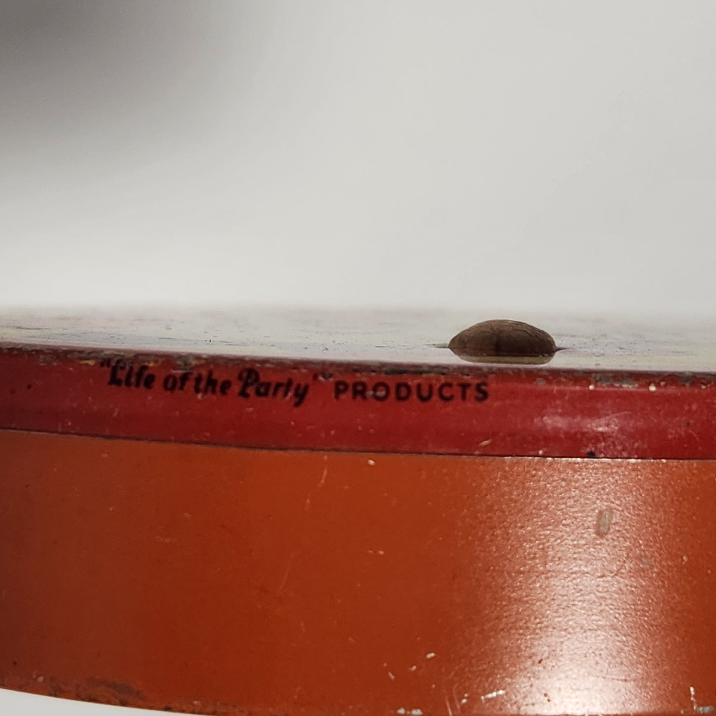 Kirchhof - Tin Lithographed Clown Face Noisemaker Toy with Wooden Handle