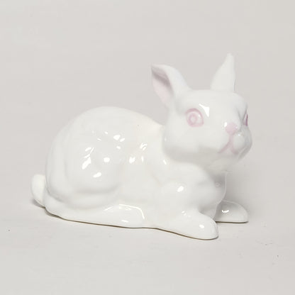 White Bone China Rabbit Figurine