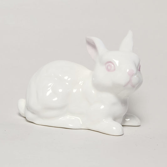 White Bone China Rabbit Figurine