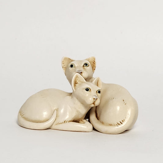 Harmony Kingdom - Adam Binder - Marie and Pierre Cat Figurines 2001