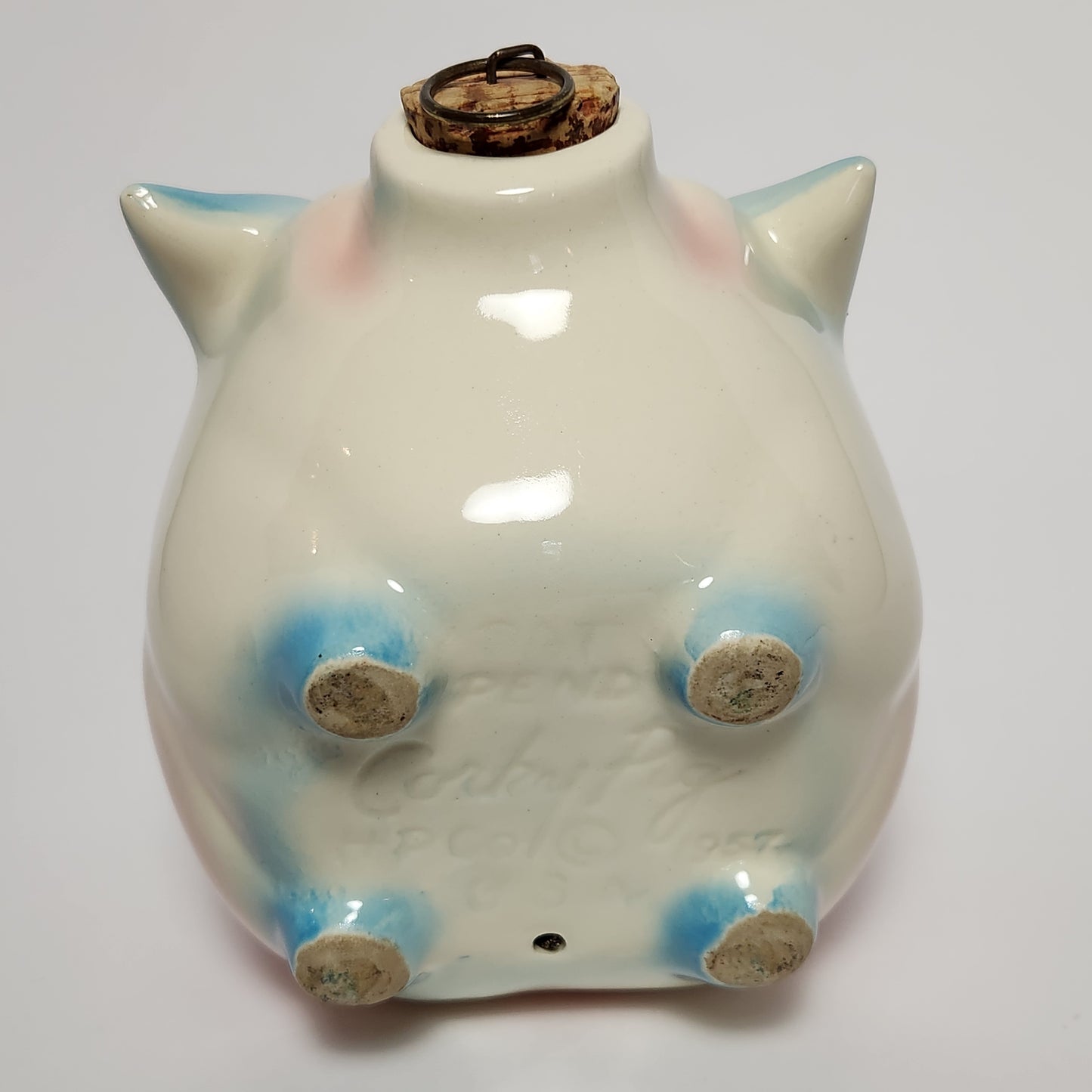 Hull Leeds - Pink Corky Pig Ceramic Piggy Bank 1957