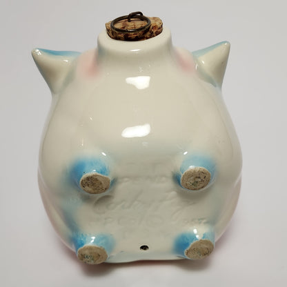 Hull Leeds - Pink Corky Pig Ceramic Piggy Bank 1957