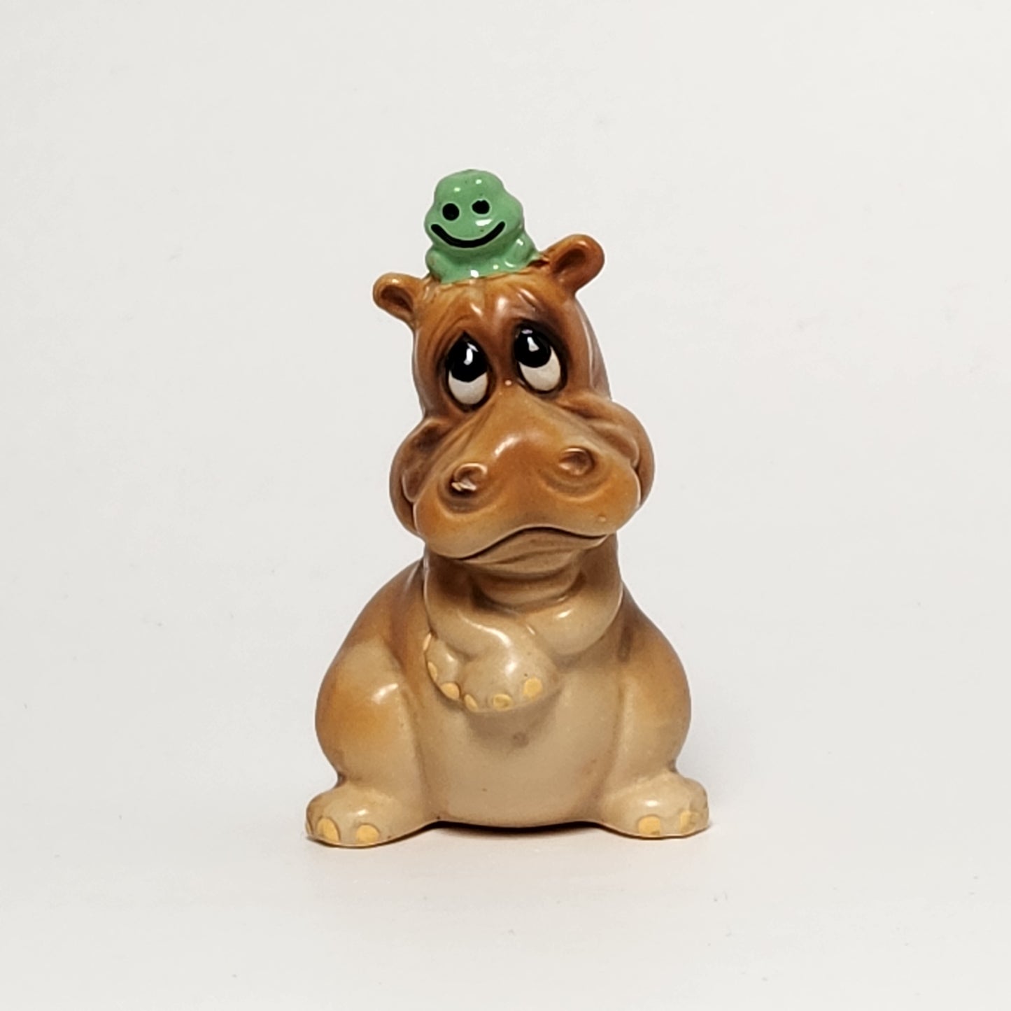 Josef Originals - Porcelain Hippo with Frog Figurine