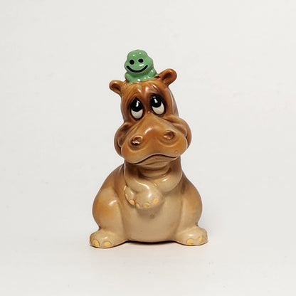 Josef Originals - Porcelain Hippo with Frog Figurine
