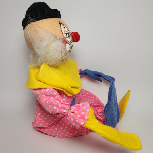 Annalee Mobilitee Pink Polkadot Clown Doll 1971