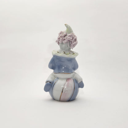 Spaghetti Hair Clown with Accordion Figurine