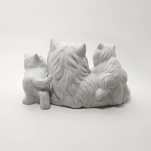 Homco - Mother Cat with Kittens Ceramic Figurine