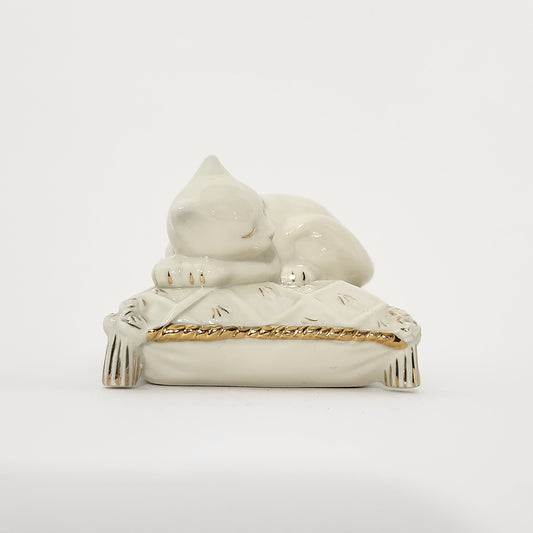 Lenox - White Sleeping Cat on Pillow