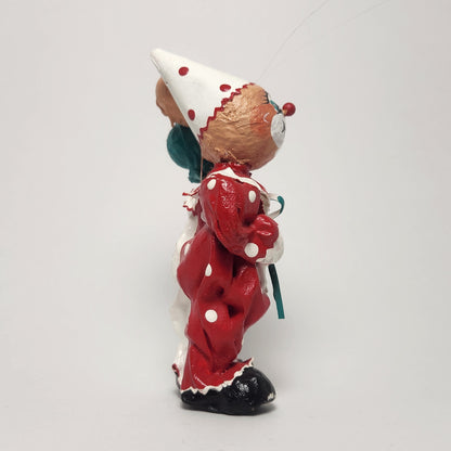 Handmade Paper Mache Clown with Balloons