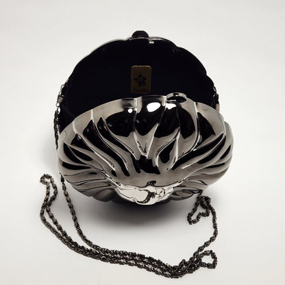 Columbine - Black Lion's Head Hard Shell Crossbody Bag