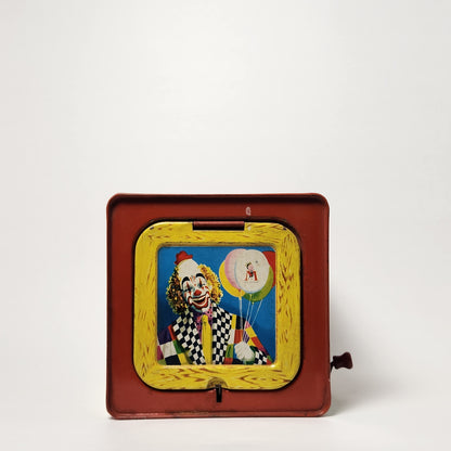 Mattel - Metal Clown Wind-Up Jack in the Box Toy 1951 (NON WORKING)