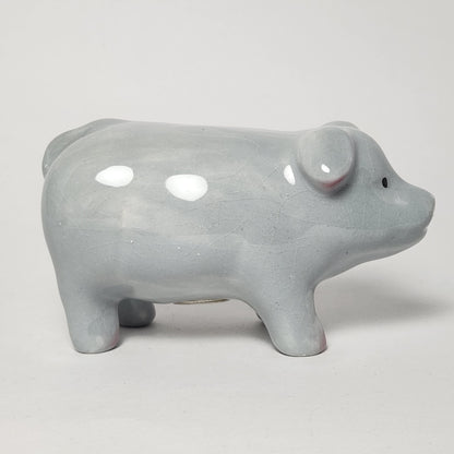 Pink and Gray Pigs Salt and Pepper Shaker Set