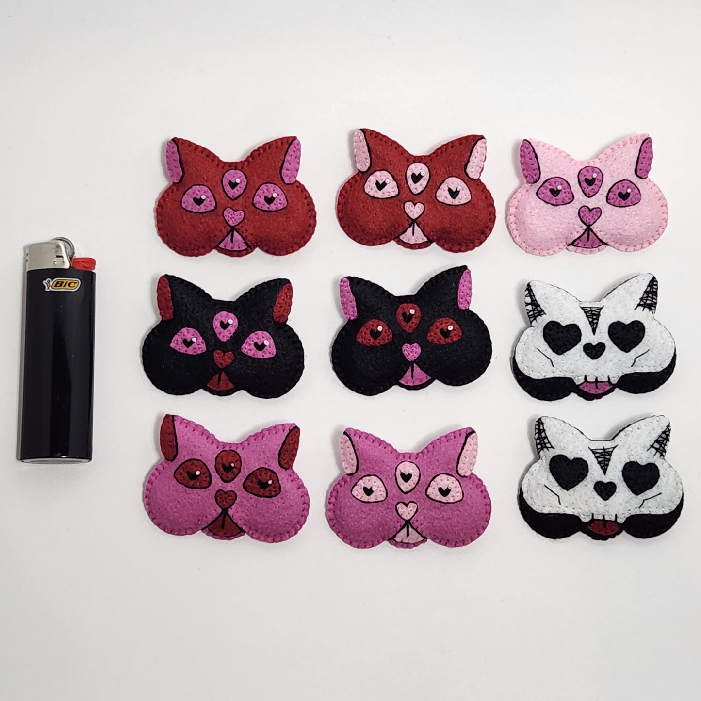 BANGcreated! - Love Cats 1.75" x 2.25" Felt Pin