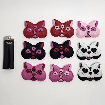 BANGcreated! - Love Cats 1.75" x 2.25" Felt Pin