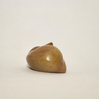 Martin Gaiti - Hand-Carved Stone Sleeping Cat Sculpture
