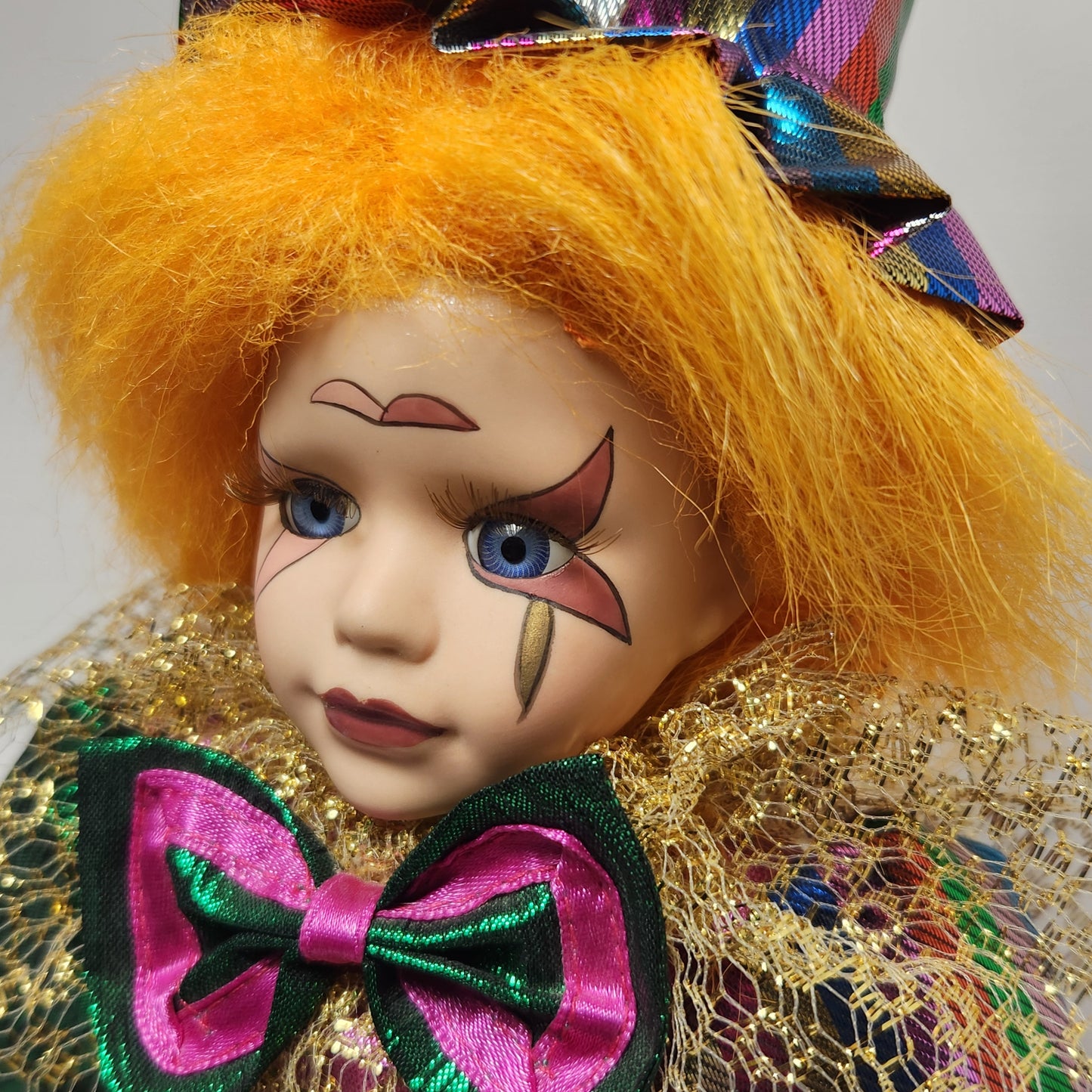 Collector's Choice - Porcelain Jester Doll with Stand