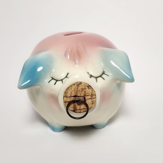 Hull Leeds - Pink Corky Pig Ceramic Piggy Bank 1957