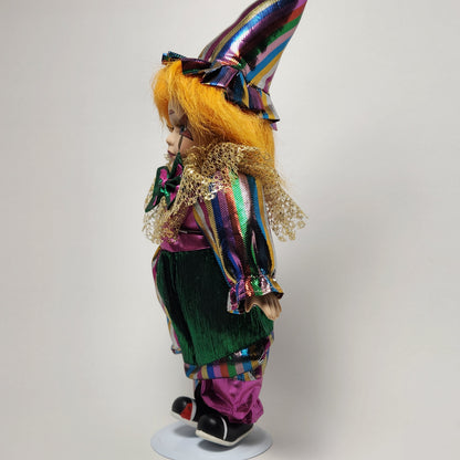 Collector's Choice - Porcelain Jester Doll with Stand