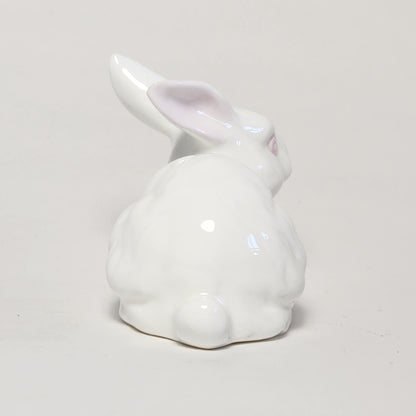 White Bone China Rabbit Figurine