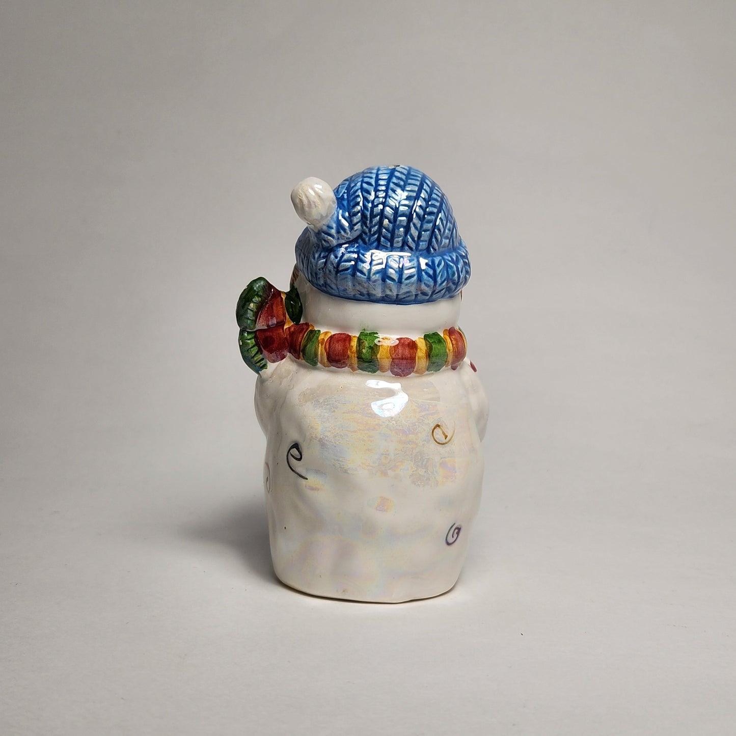 Iridescent Snowman Salt and Pepper Shaker Set
