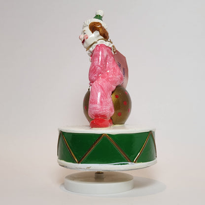 Gift World of Gorham - Ceramic Clown on Gold Ball Rotating Music Box