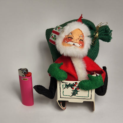 Annalee Mobilitee Dolls - Santa Claus Doll with Sleigh 1979