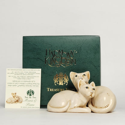 Harmony Kingdom - Adam Binder - Marie and Pierre Cat Figurines 2001