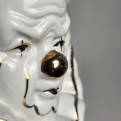 GOT - Porcelain White and Gold Clown Head Bust Figurine