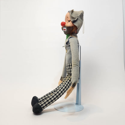 KAMAR - "Jock The Hobo" Sad Clown Japan Plush Doll with Vinyl Face 1966