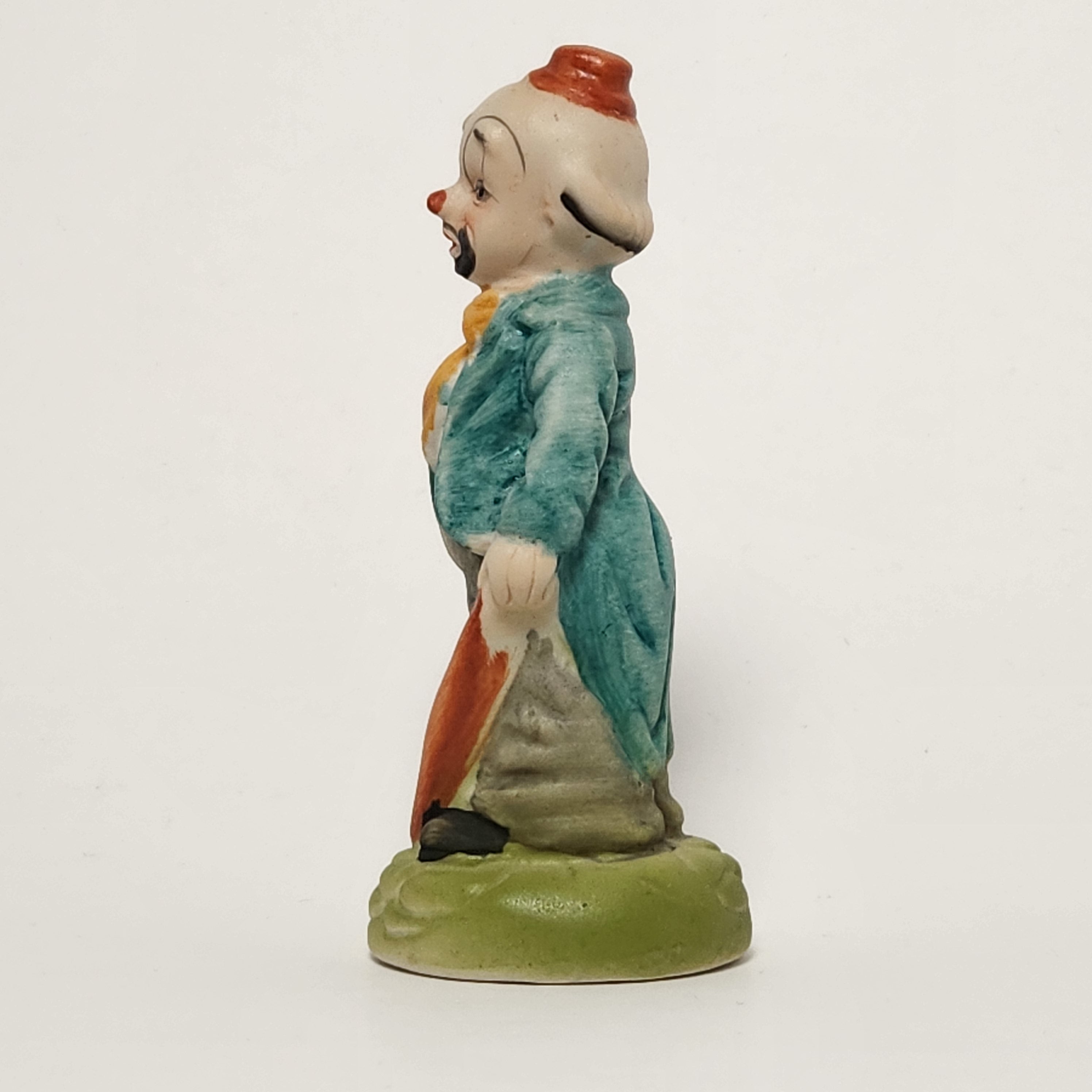 Clown with Umbrella Porcelain Bisque Figurine – Attic Katz
