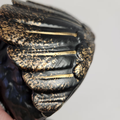 Black and Gold Swan Porcelain Trinket Box