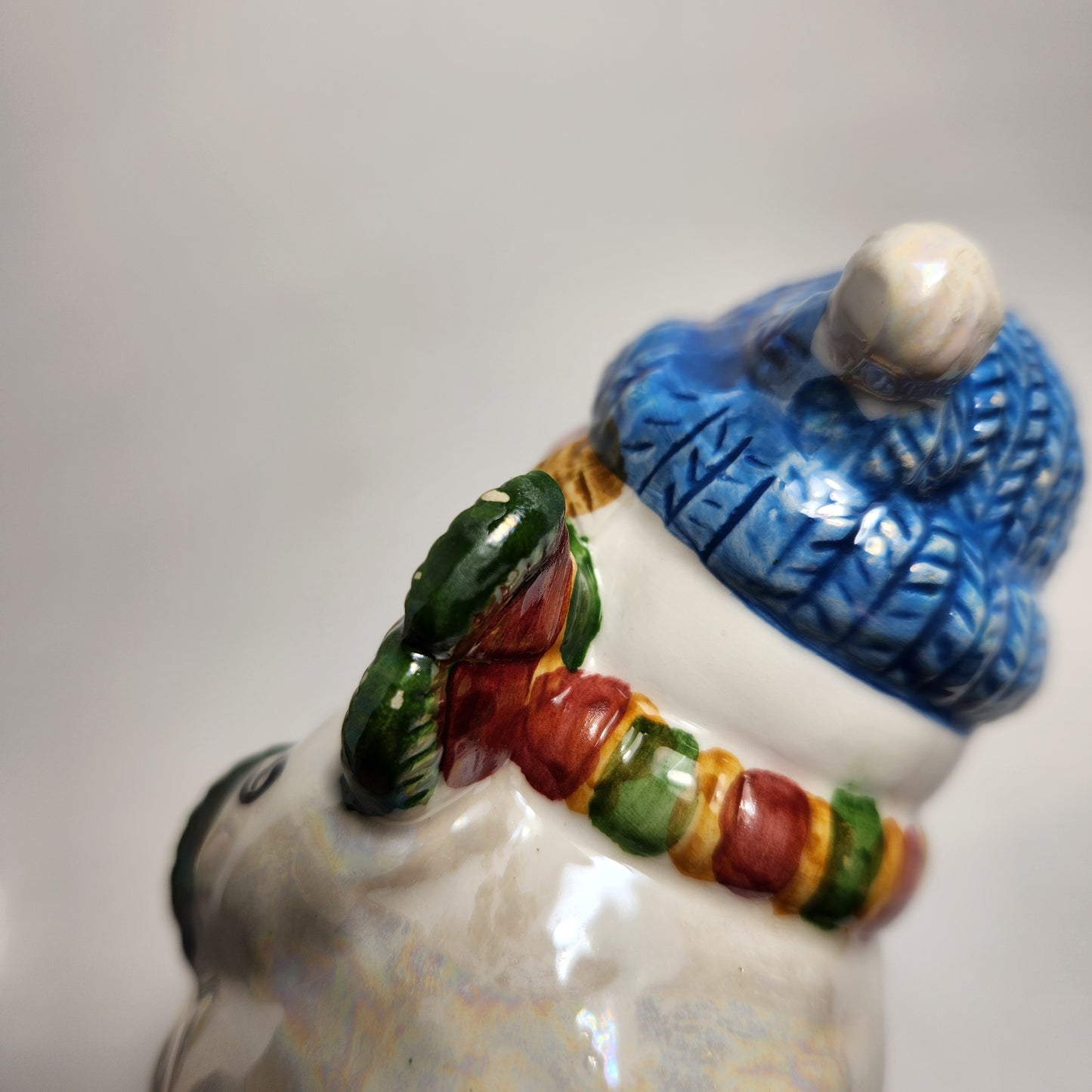 Iridescent Snowman Salt and Pepper Shaker Set