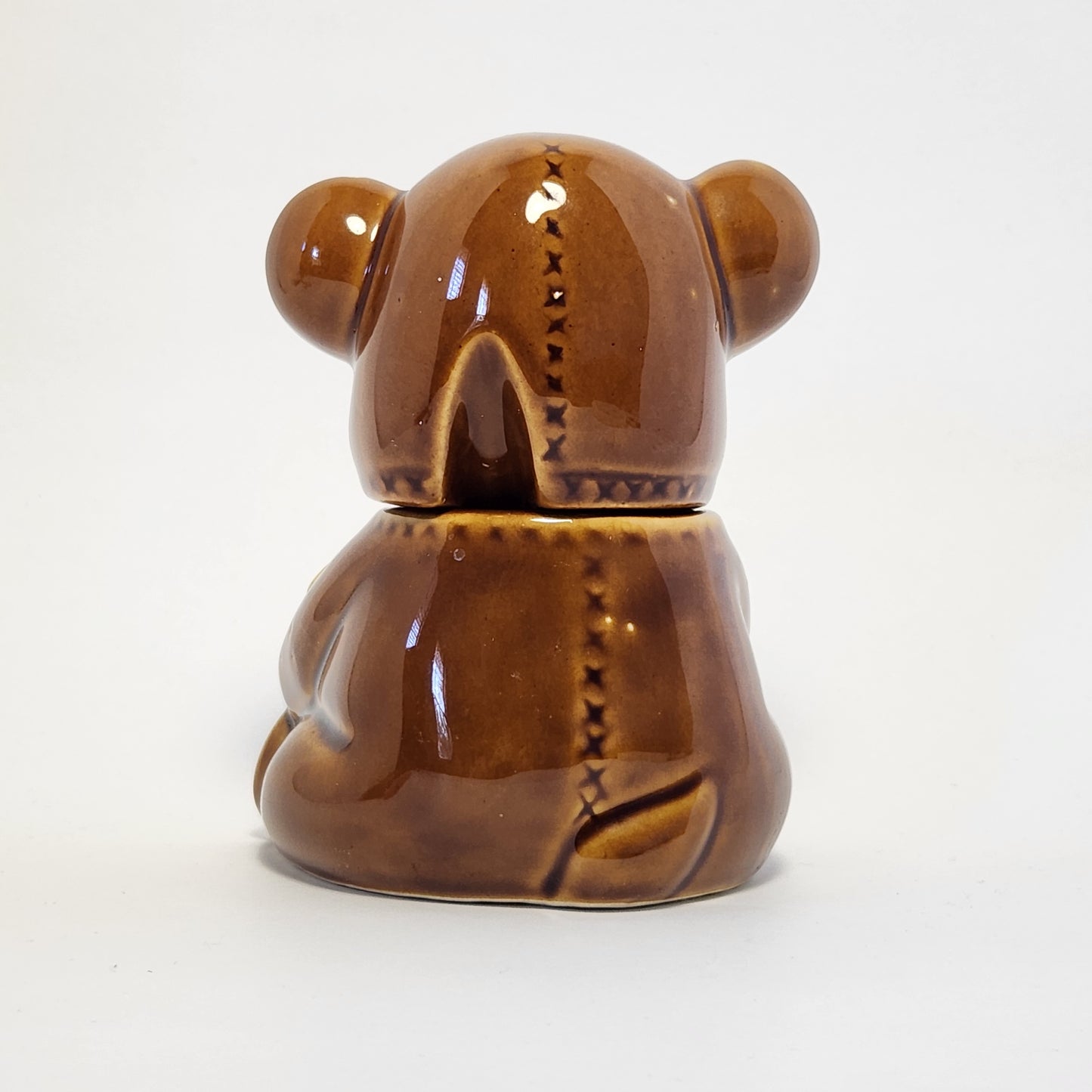 Houston Foods - Ceramic Honey Pot Teddy Bear 1982