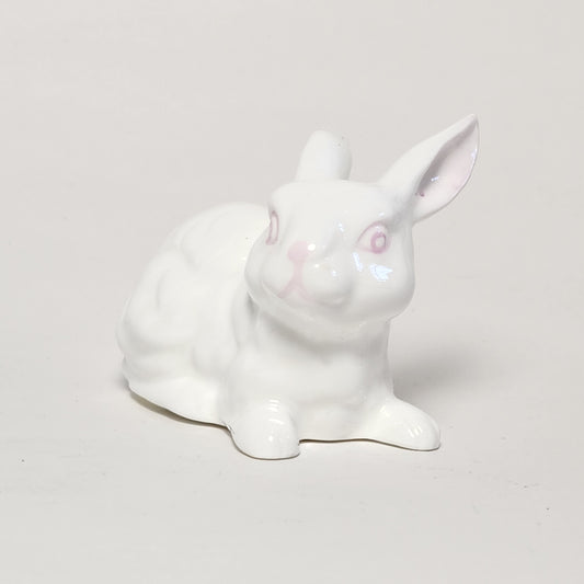 White Bone China Rabbit Figurine