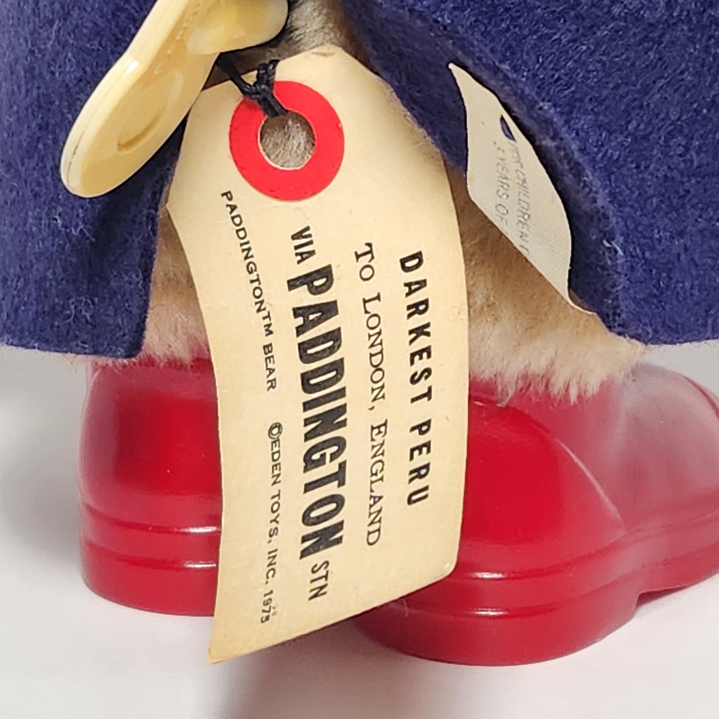Eden Toys Inc. - Paddington Bear Darkest Peru Wind-Up Musical Plush Toy 1982