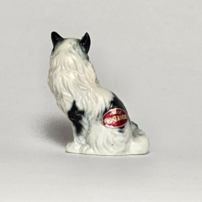 Black and White Bone China Cat Figurine