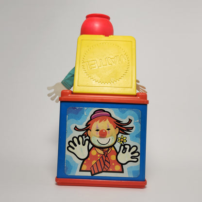 Mattel - Wind-Up Jack in the Music Box Toy 1976