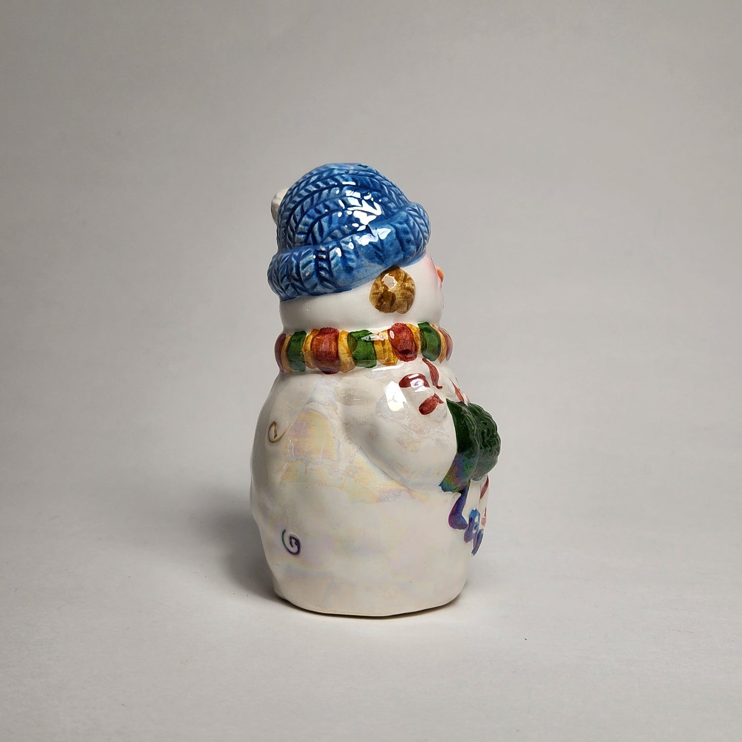 Iridescent Snowman Salt and Pepper Shaker Set