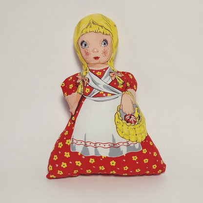 Handmade Red Riding Hood, Grandmother and Big Bad Wolf Plush Pillow Dolls Set of 3