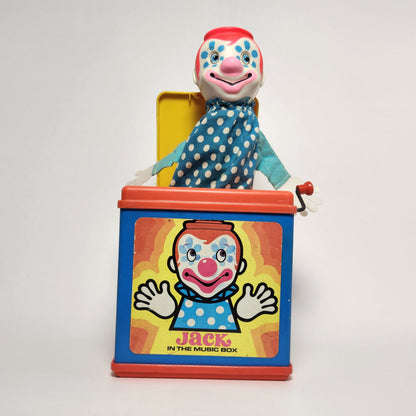 Mattel - Wind-Up Jack in the Music Box Toy 1976