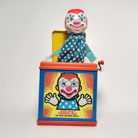 Mattel - Wind-Up Jack in the Music Box Toy 1976